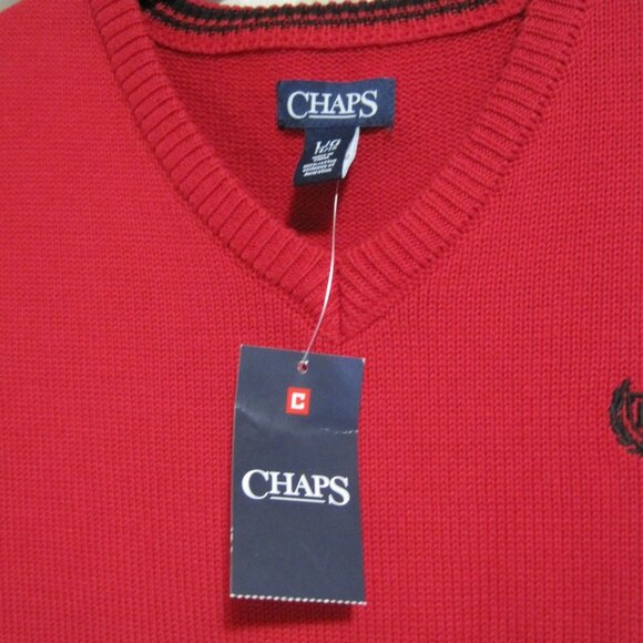 NWT Chaps red vest sz L 14/16 boys - Picture 5 of 6